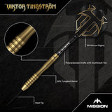 Mission Viktor Tingstrom Darts - Steel Tip - 90% Tungsten - Gold