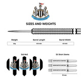 Newcastle United FC - Official Licensed - Steel Tip Darts - Tungsten - 24g