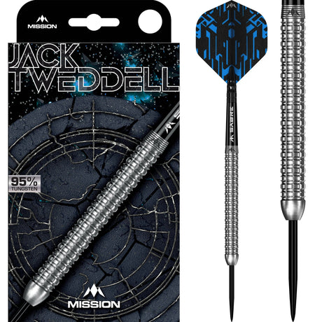 Mission Jack Tweddell Darts - Steel Tip - 95% Tungsten -  Silver