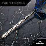 Mission Jack Tweddell Darts - Steel Tip - 95% Tungsten -  Silver