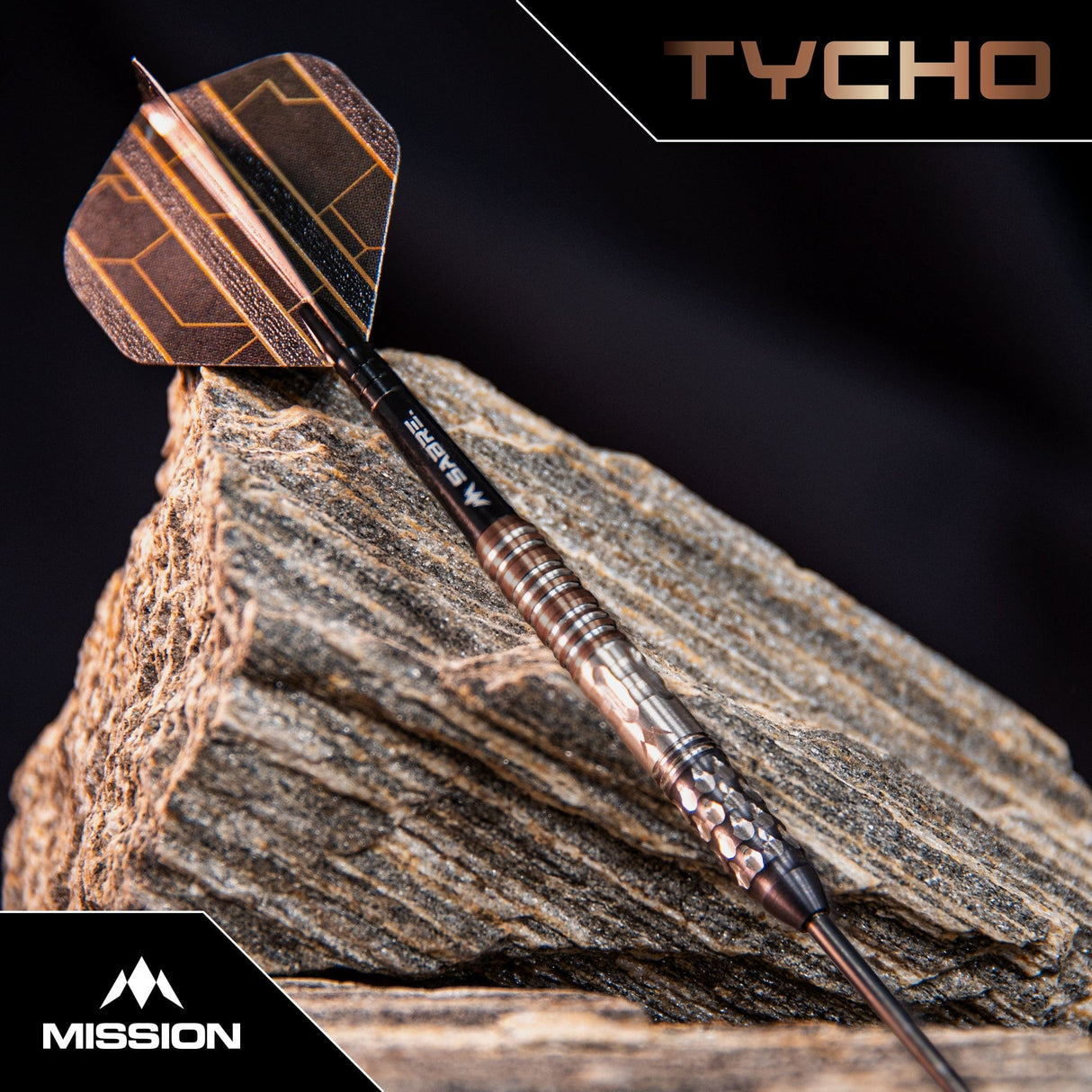 Mission Tycho Darts - Steel Tip - 90% Tungsten - Black & Bronze PVD