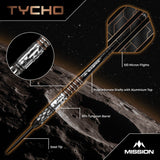 Mission Tycho Darts - Steel Tip - 90% Tungsten - Black & Bronze PVD