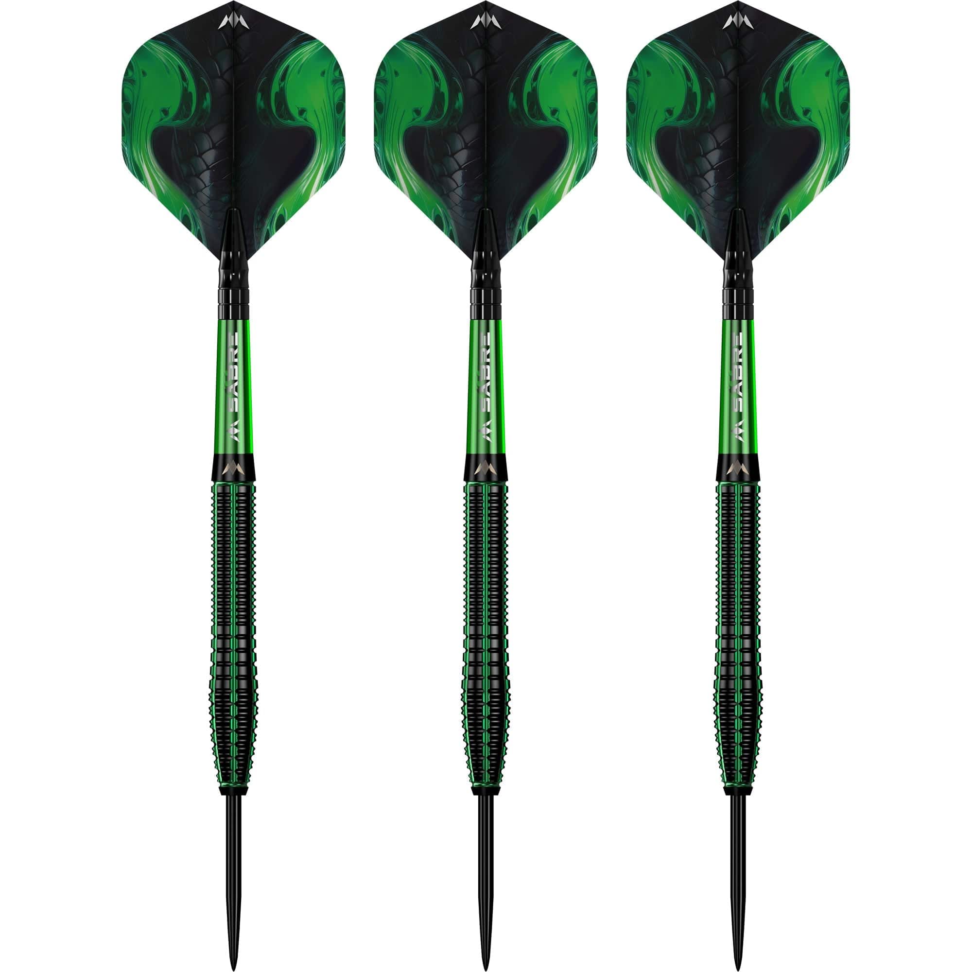 Mission Venom Darts - Steel Tip - 90% Tungsten - Black & Green Electro