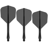 Mission Force 90 Vortex - Moulded Flight & Shaft - Standard No6 Clear Black / Short