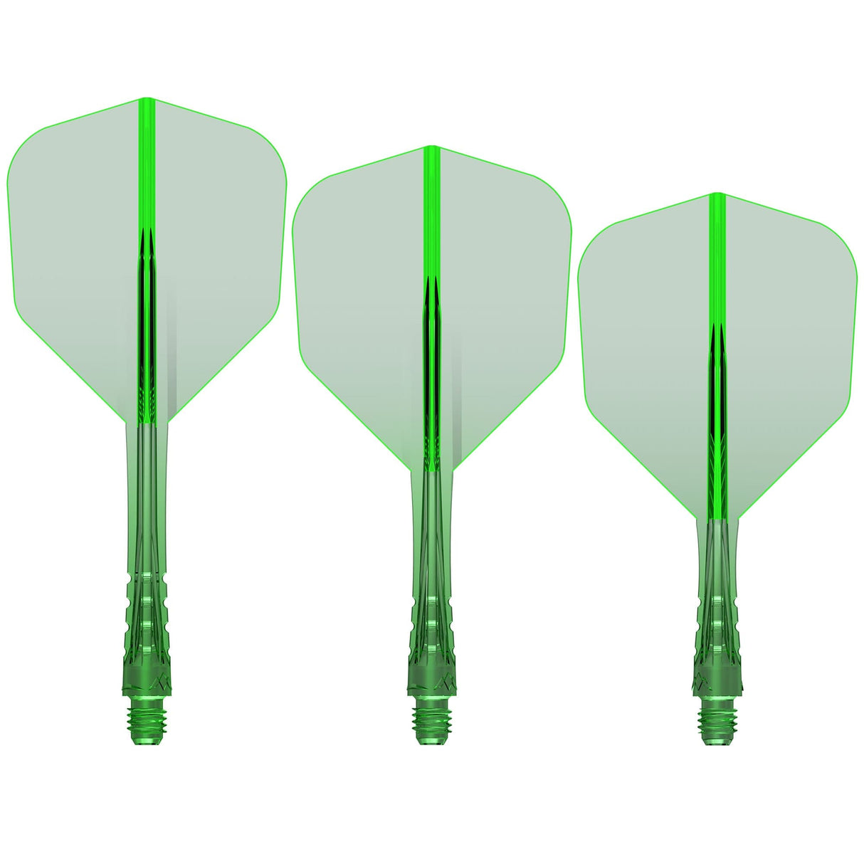 Mission Force 90 Vortex - Moulded Flight & Shaft - Standard No6 Clear Green / Short