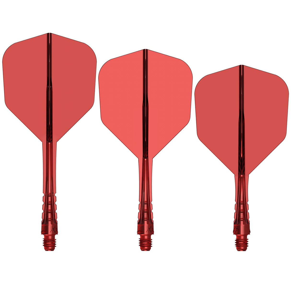 Mission Force 90 Vortex - Moulded Flight & Shaft - Standard No6 Clear Red / Short