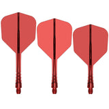 Mission Force 90 Vortex - Moulded Flight & Shaft - Standard No6 Clear Red / Short