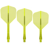 Mission Force 90 Vortex - Moulded Flight & Shaft - Standard No6 Clear Neon Yellow / Short