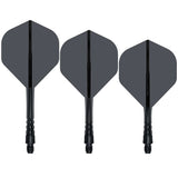 Mission Force 90 Vortex - Moulded Flight & Shaft - Standard No2 Clear Black / Short