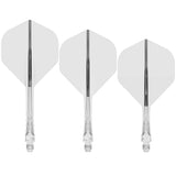 Mission Force 90 Vortex - Moulded Flight & Shaft - Clear No2 / Short