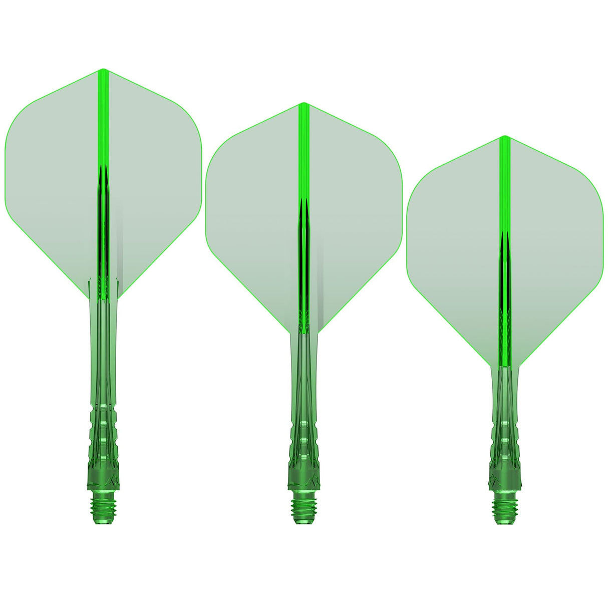 Mission Force 90 Vortex - Moulded Flight & Shaft - Standard No2 Clear Green / Short