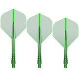 Mission Force 90 Vortex - Moulded Flight & Shaft - Standard No2 Clear Green / Short