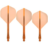 Mission Force 90 Vortex - Moulded Flight & Shaft - Standard No2 Clear Neon Orange / Short