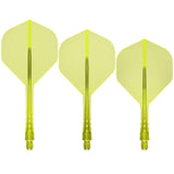 Mission Force 90 Vortex - Moulded Flight & Shaft - Standard No2 Clear Neon Yellow / Short