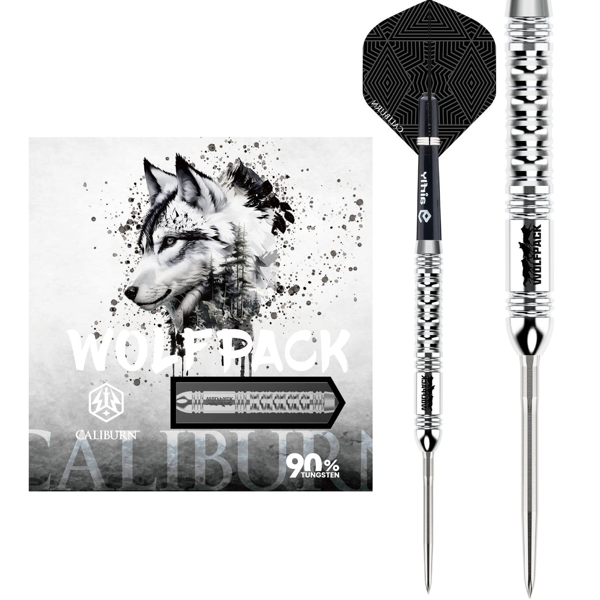 Caliburn Wolfpack Darts - Steel Tip - 90% Tungsten - W1 - 23g