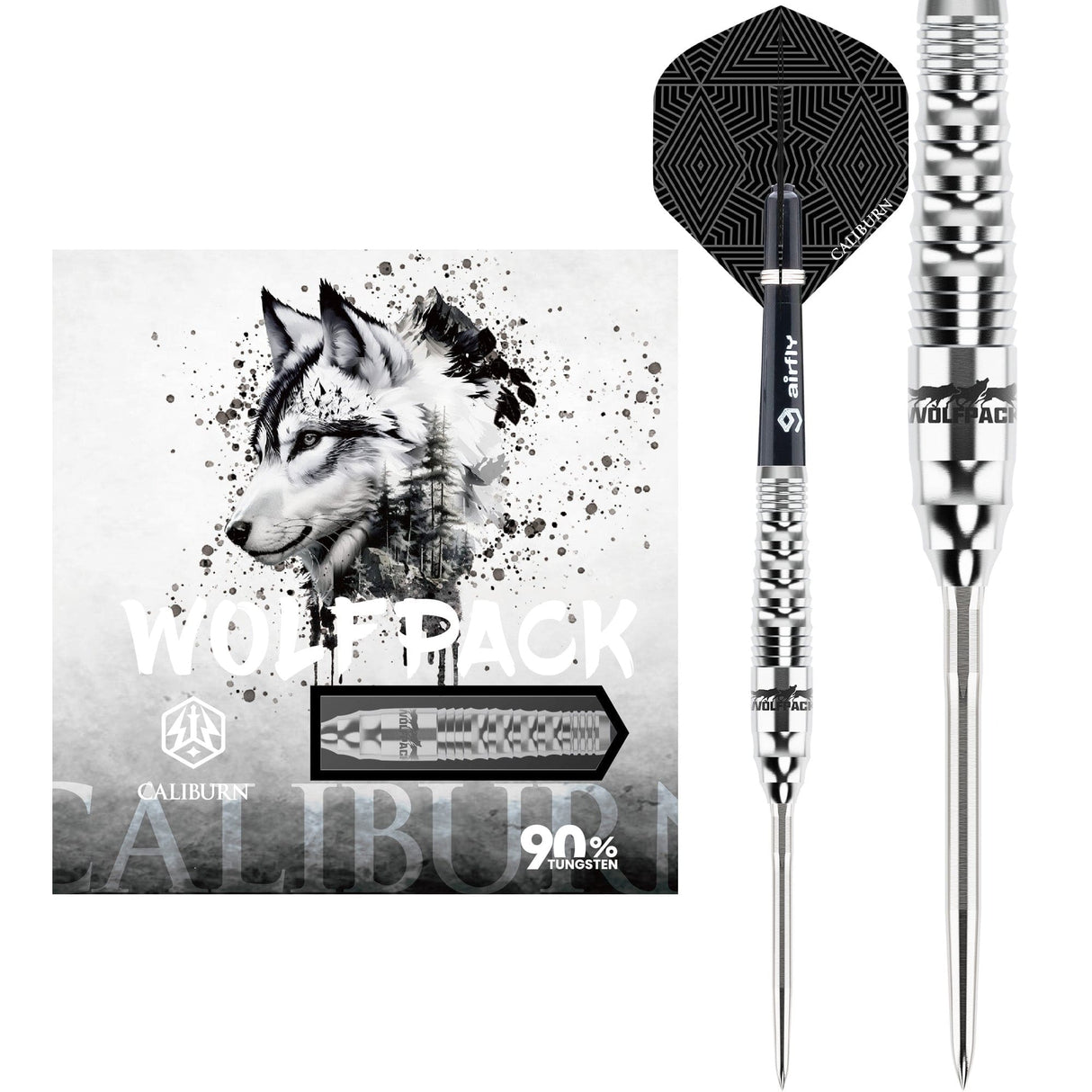 Caliburn Wolfpack Darts - Steel Tip - 90% Tungsten - W3 - 21g