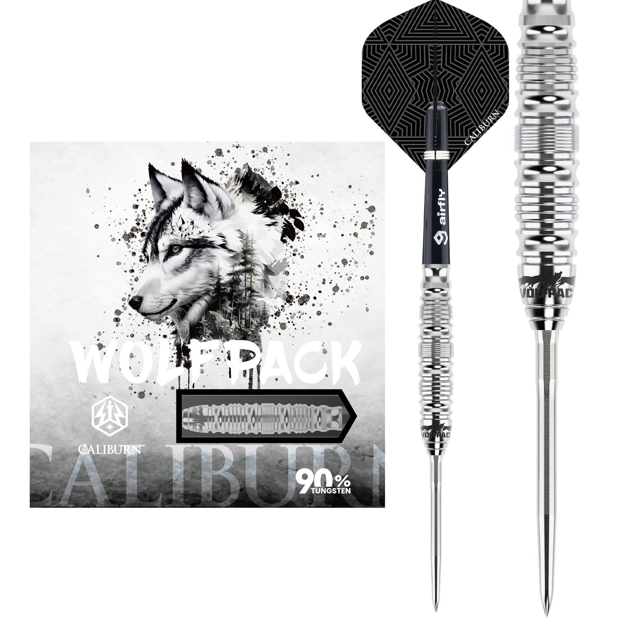 Caliburn Wolfpack Darts - Steel Tip - 90% Tungsten - W5 - 22g