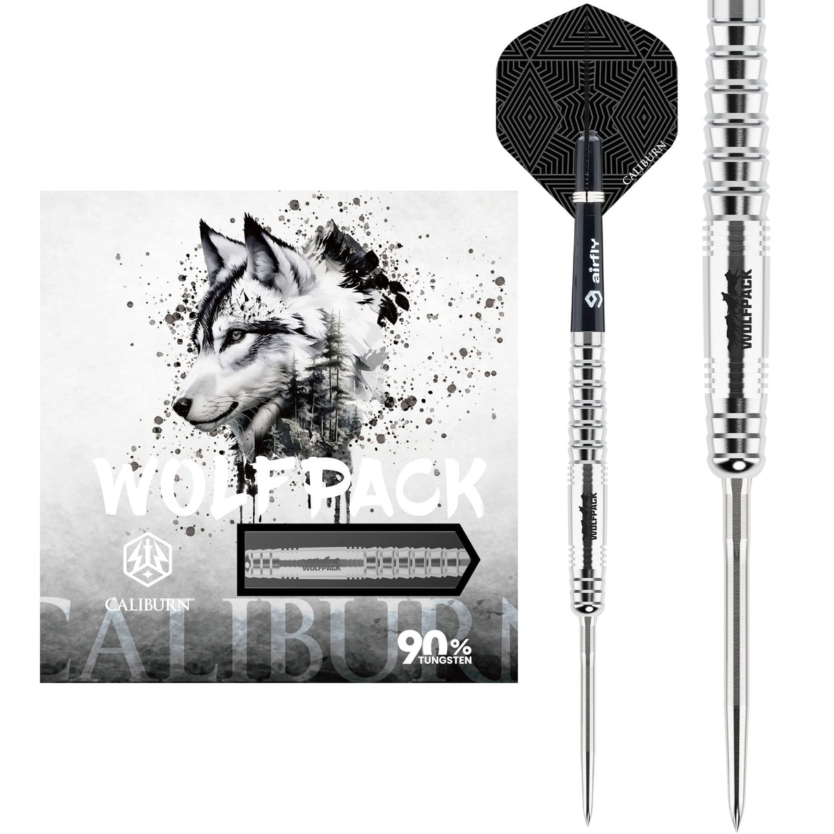 Caliburn Wolfpack Darts - Steel Tip - 90% Tungsten - W6 - 22g