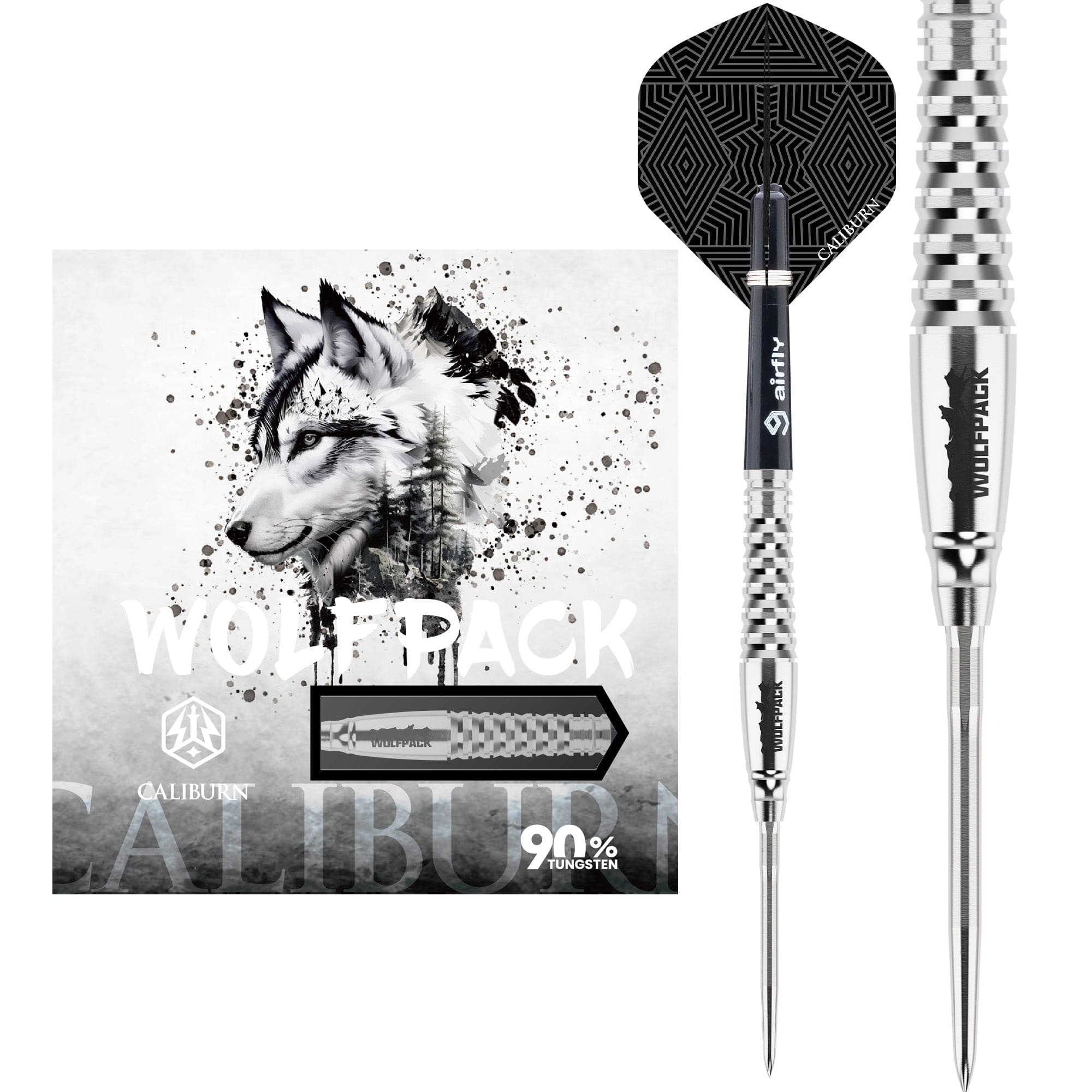 Caliburn Wolfpack Darts - Steel Tip - 90% Tungsten - W8 - 18g