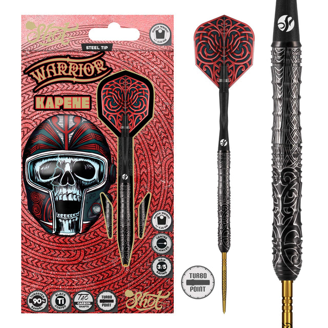 Shot Warrior TP Darts - Steel Tip - 90% Tungsten - Kapene