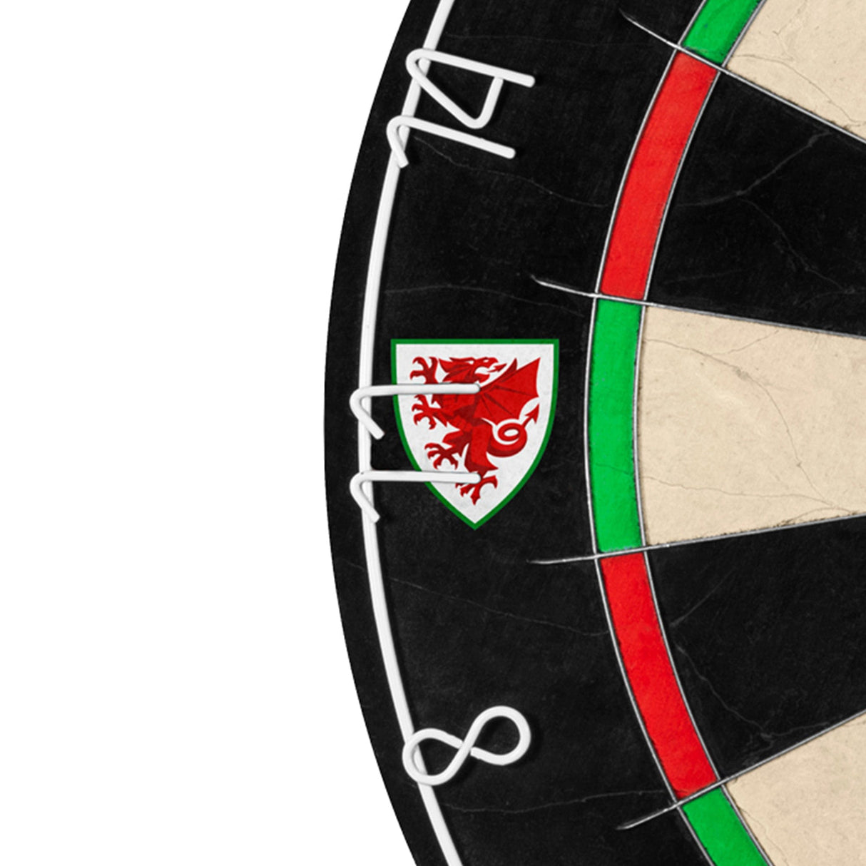 Wales Printed Dartboard & Printed Surround - Cymru