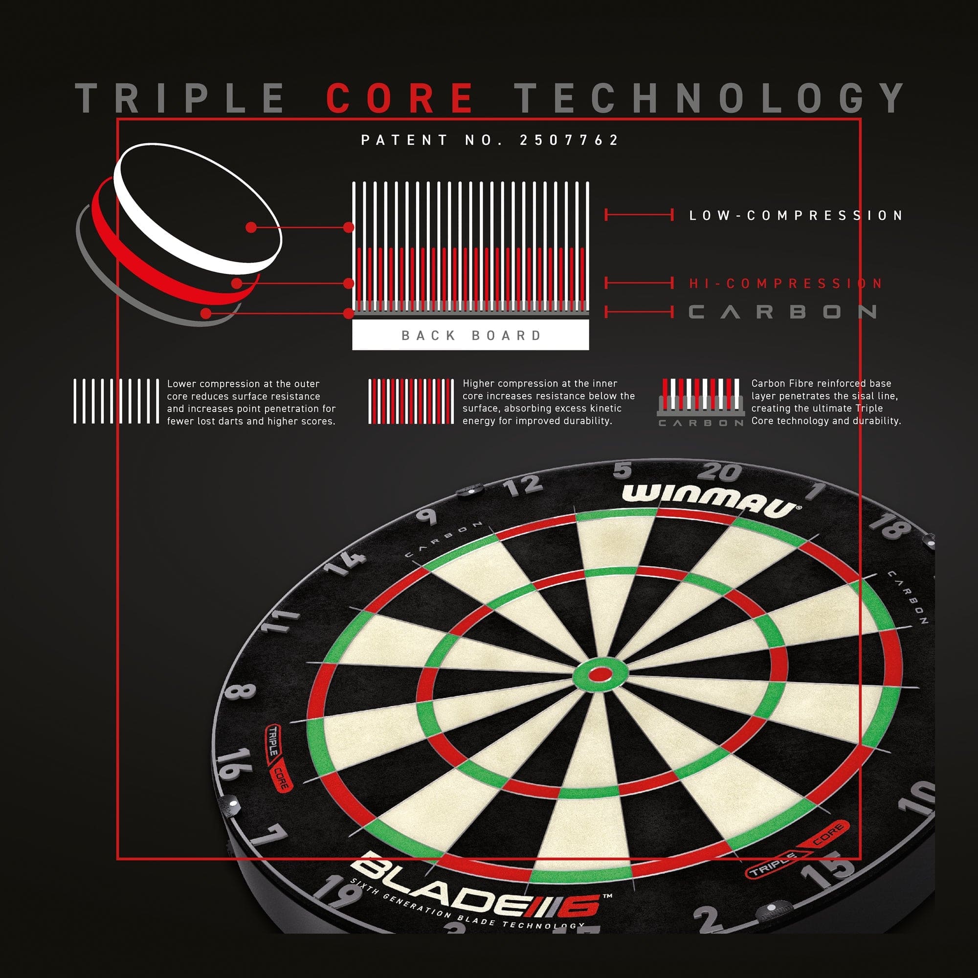Polo Technique Winmau Pro-Line Blade 6 Pour Fléchettes (darts) - Taille 2XL - Léger, Respirant, Poche Zip