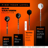 Winmau Gian van Veen Switch Darts - Steel Tip - 90% Tungsten - TS-Pro