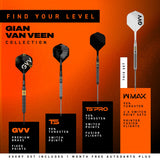 Winmau Gian van Veen Switch Darts - Steel Tip - 90% Tungsten - W-Max
