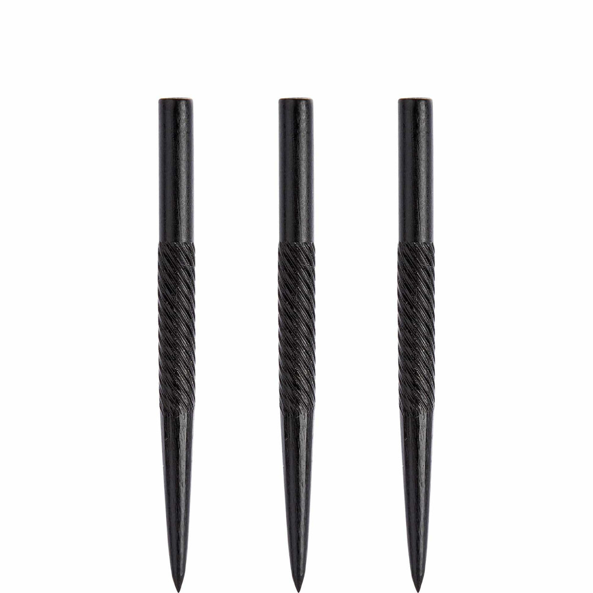 *Bulls Dart Spare Points - Swirl Grip Points - Black - Length 35mm