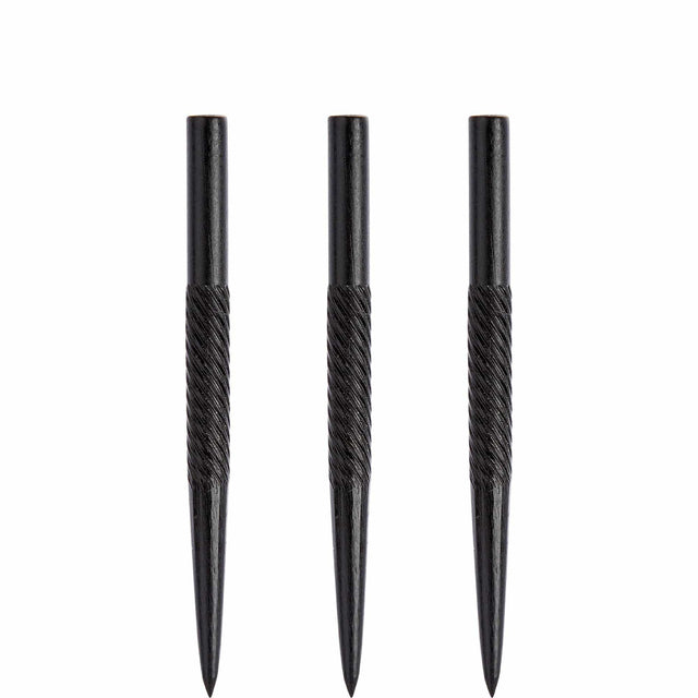 *Bulls Dart Spare Points - Swirl Grip Points - Black - Length 35mm