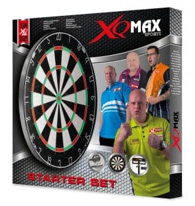 XQMax Darts Dartboard Starter Set - With Scoreboard - 2 Sets Brass Darts