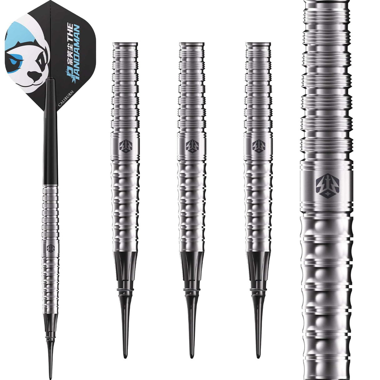 Caliburn Player Darts - Soft Tip - 95% Tungsten - The Pandaman - Essential -18g