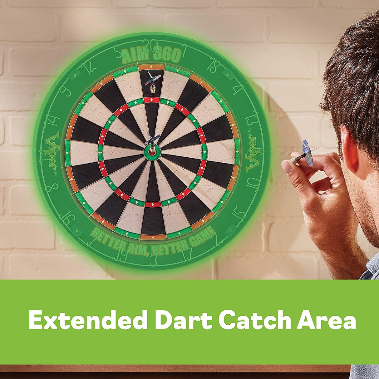 *Viper Aim360 Performance Enhancing Dartboard - Ultra Thin Spider - Aim 360