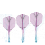 Caliburn SUP Flights - Moulded Shaft and Flight -  Standard No6 - Feather - Blue & Purple