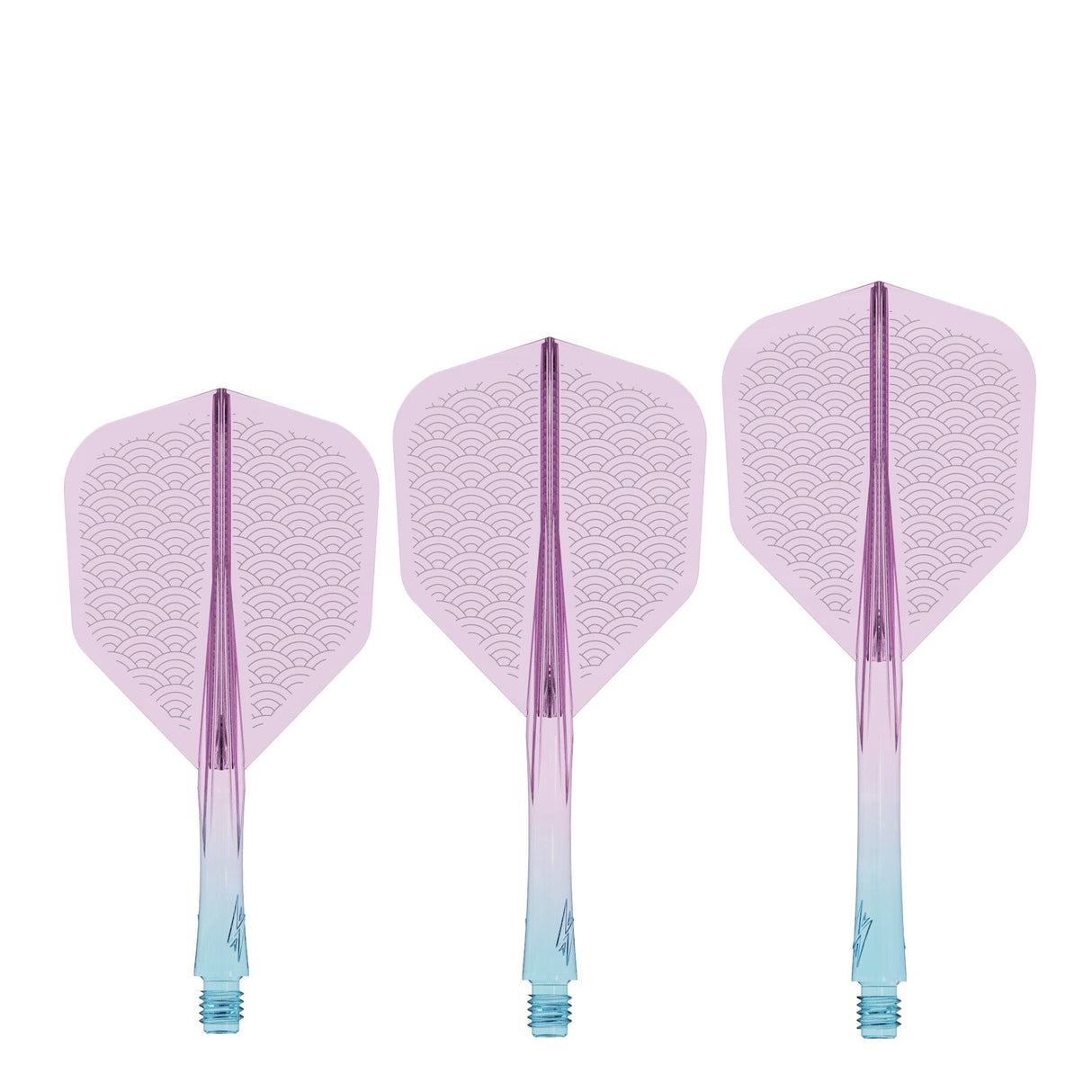 Caliburn SUP Flights - Moulded Shaft and Flight -  Standard No6 - Waves - Blue & Purple