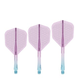 Caliburn SUP Flights - Moulded Shaft and Flight -  Standard No6 - Waves - Blue & Purple