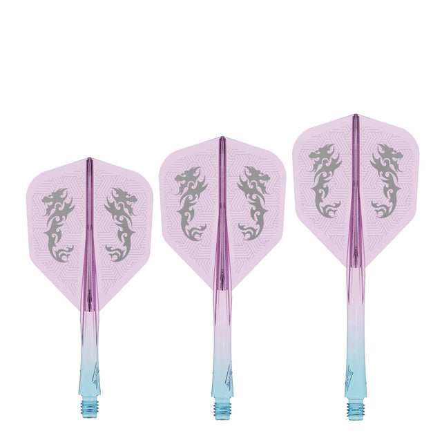 Caliburn SUP Flights - Moulded Shaft and Flight -  Standard No6 - Dragon - Blue & Purple