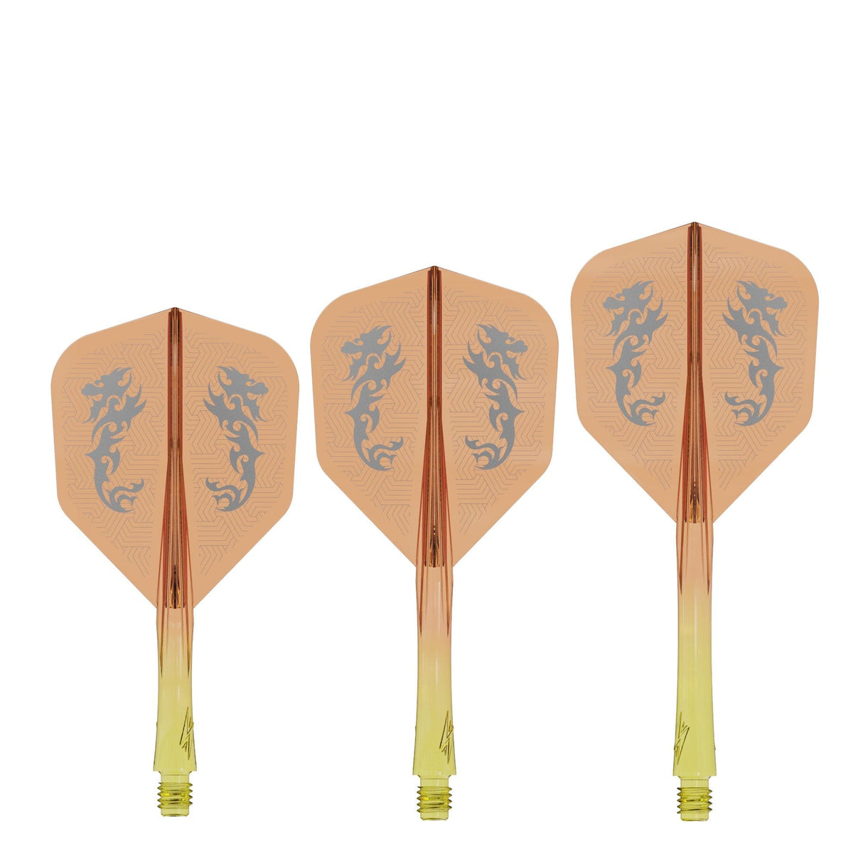 Caliburn SUP Flights - Moulded Shaft and Flight -  Standard No6 - Dragon - Yellow & Orange