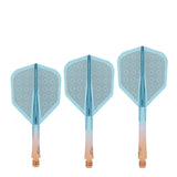 Caliburn SUP Flights - Moulded Shaft and Flight -  Standard No6 - Block - Orange & Blue