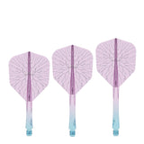 Caliburn SUP Flights - Moulded Shaft and Flight -  Standard No6 - Crack - Blue & Purple