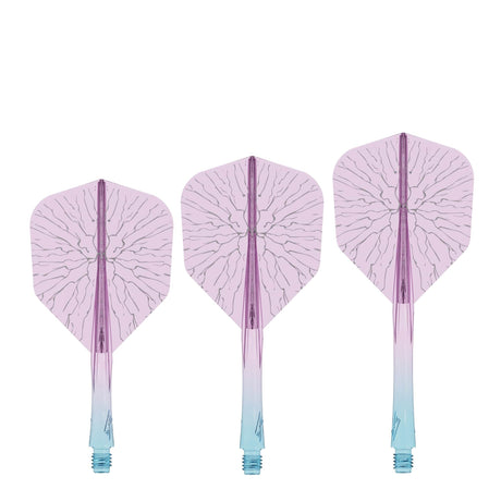 Caliburn SUP Flights - Moulded Shaft and Flight -  Standard No6 - Crack - Blue & Purple