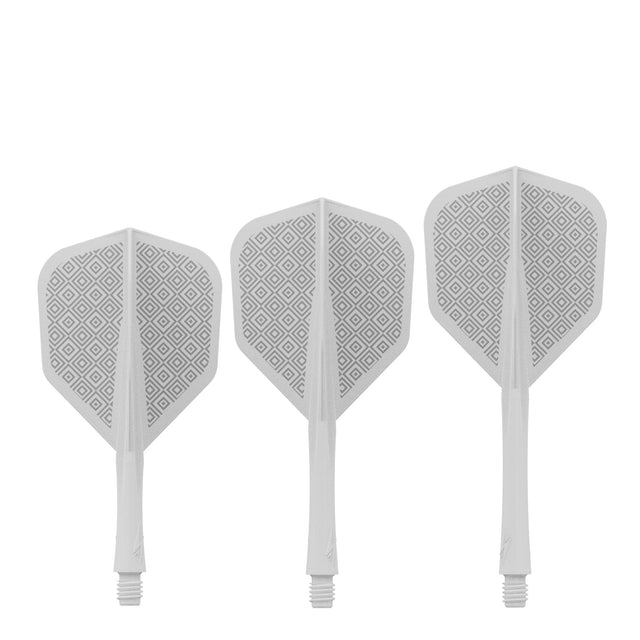 Caliburn SUP Flights - Moulded Shaft and Flight -  Standard No6 - Block - White