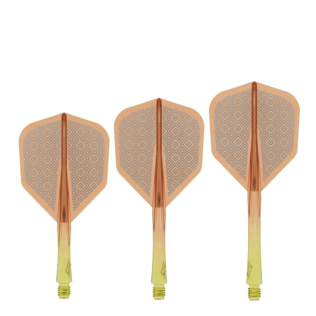 Caliburn SUP Flights - Moulded Shaft and Flight -  Standard No6 - Block - Yellow & Orange