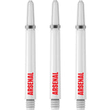 Arsenal FC Dart Shafts - Official Licensed - Dart Stems with Springs - The Gunners - White Medium