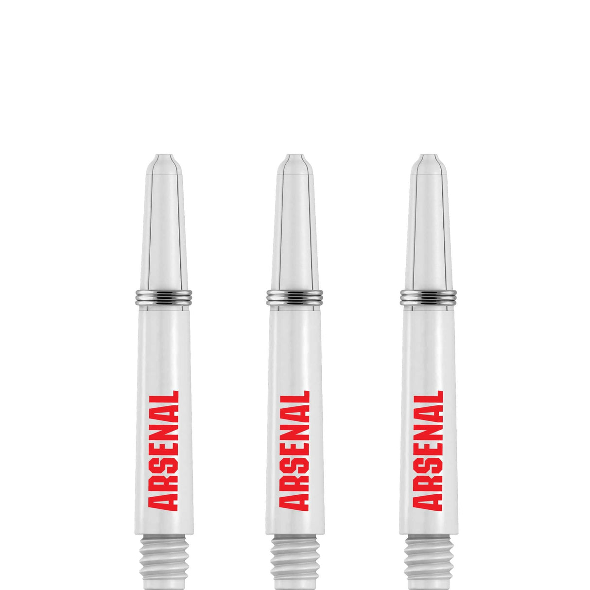 Arsenal FC Dart Shafts - Official Licensed - Dart Stems with Springs - The Gunners - White Short