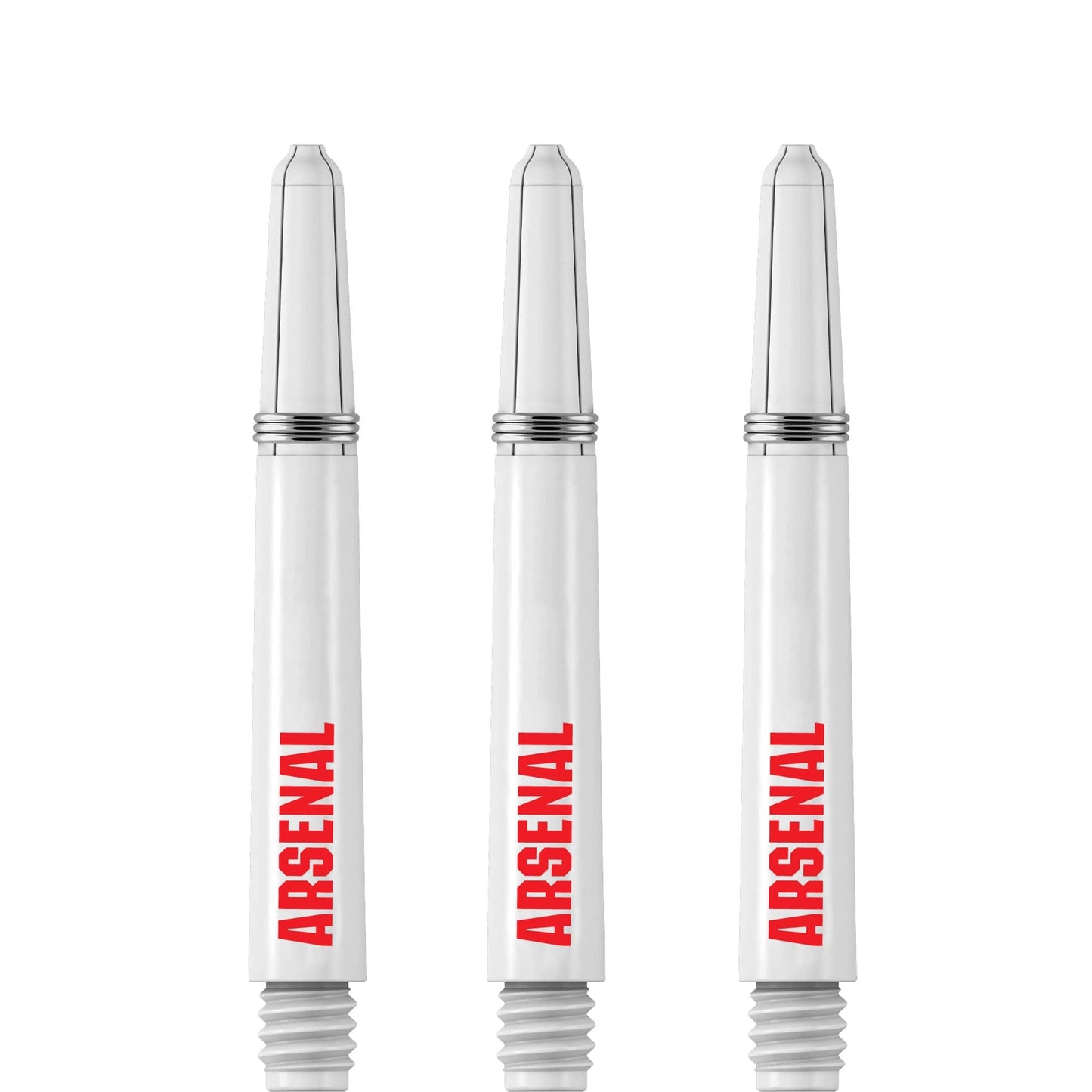 Arsenal FC Dart Shafts - Official Licensed - Dart Stems with Springs - The Gunners - White Tweenie
