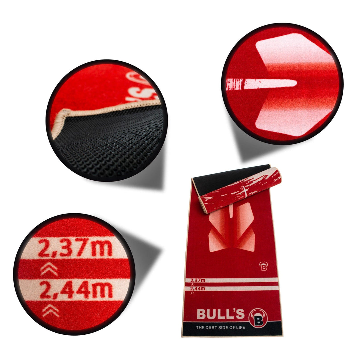 Bull Shape Mat BULL'S Carpet Darts Mat 180 - Red