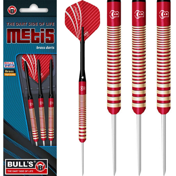 BULL'S Metis Darts - Steel Tip - Coloured Brass - Red