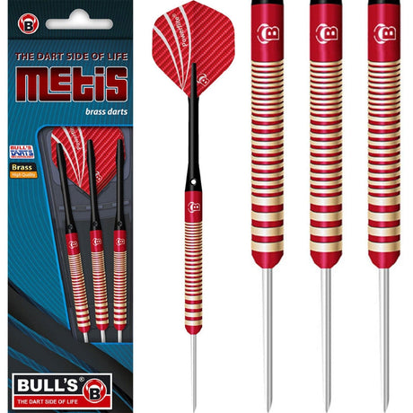 BULL'S Metis Darts - Steel Tip - Coloured Brass - Red 21g