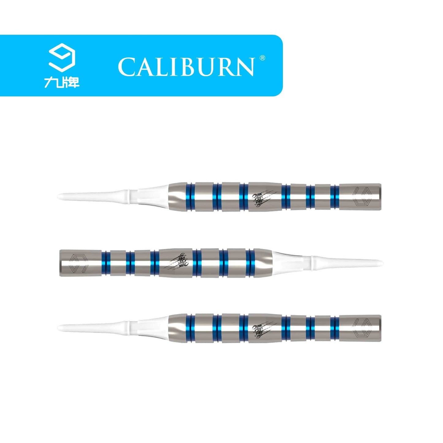 Caliburn Player Darts - Soft Tip - 90% - Blue Ring - Ice Cat 19g